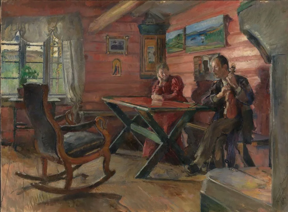 The Living Room at Kolbotn, (Hulda and Arne Garborg’s home)