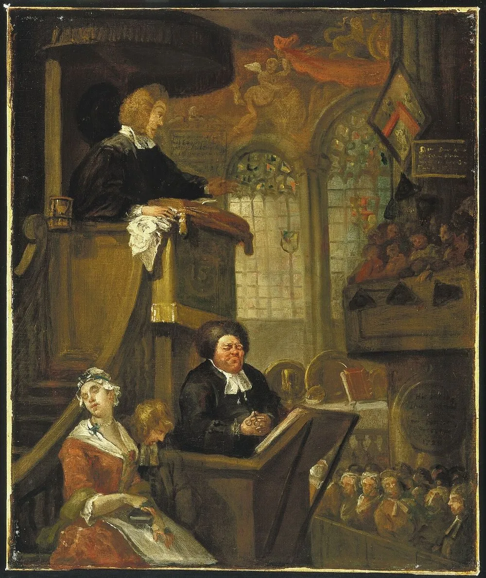 The Sleeping Congregation, William Hogarth