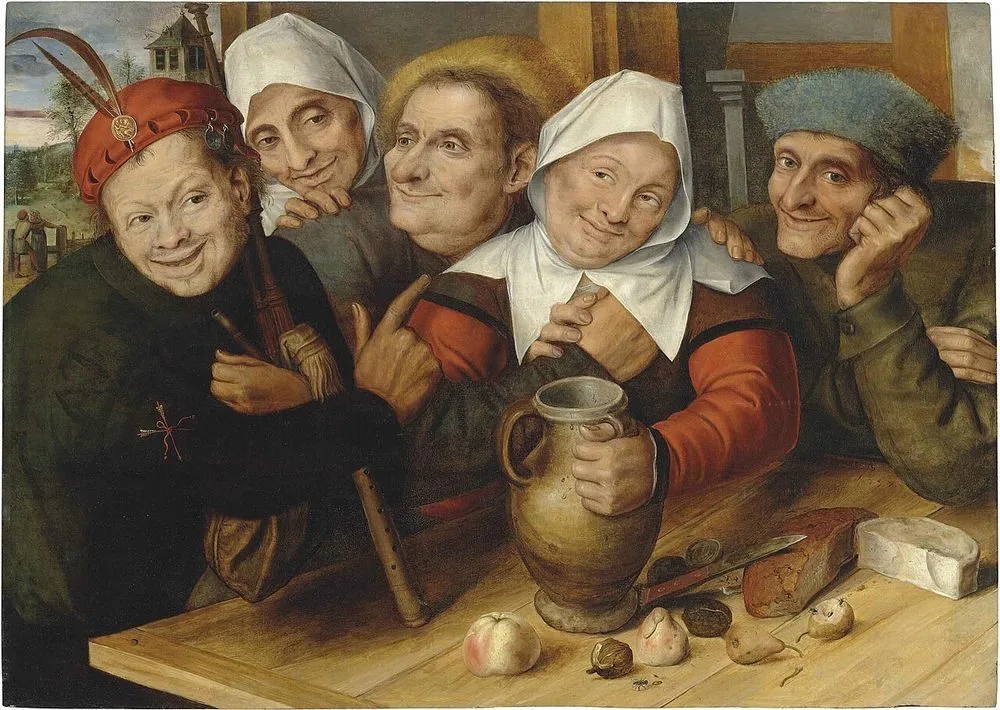 Merry company with unequal couple, Jan Matsys