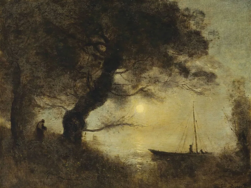 Le bateau au claire de lune, Jean-Baptiste Camille Corot
