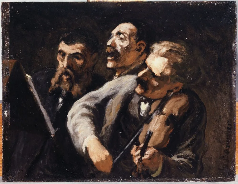 Trio d’amateurs, Honoré Daumier