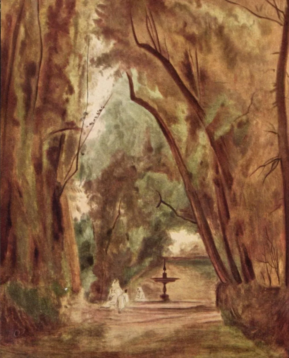 In the park of Villa Borghese, Carl Blechen