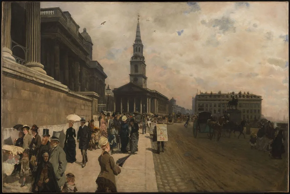 The National Gallery and Saint Martin’s Church in London, Giuseppe De Nittis