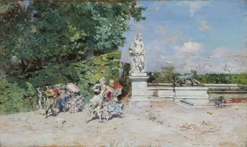 Gallant scene in the Park of Versailles, Giovanni Boldini