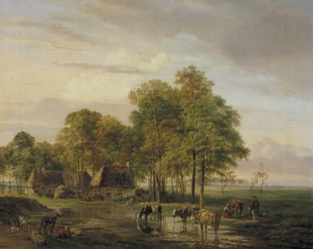 Landscape with Farmhouse, Pieter Gerardus van Os