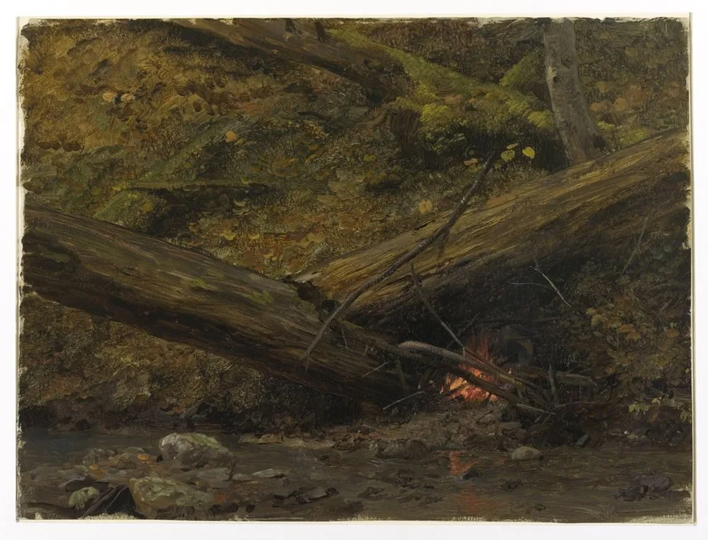 Painting. Study. In the Woods Maine.