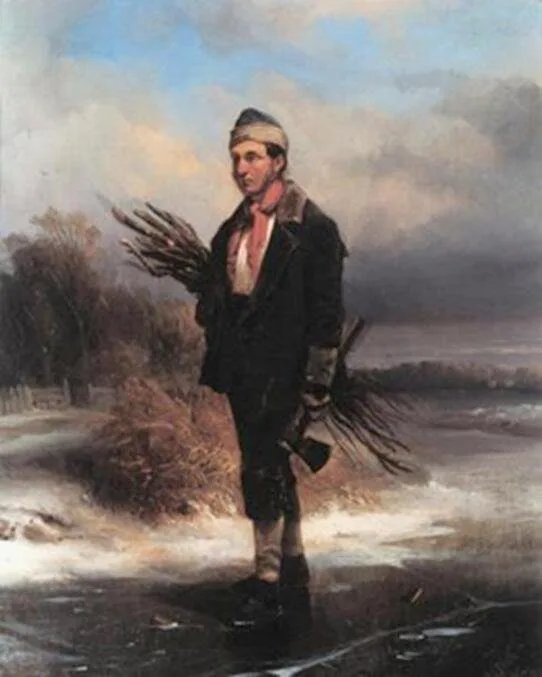 Self-portrait as a kindle-wood gatherer, Cornelis Springer