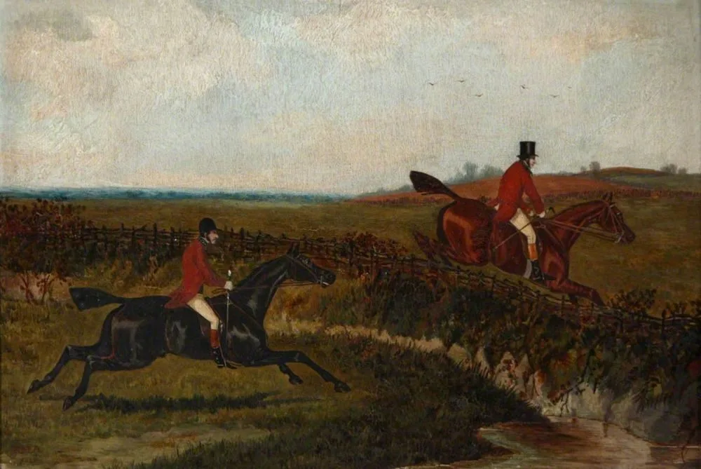 Two Huntsmen Riding, Randolph Caldecott