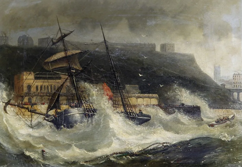Wreck of the Copeland of South Shields Nov 2 1861 at Scarboro Spa, Joseph Newington Carter