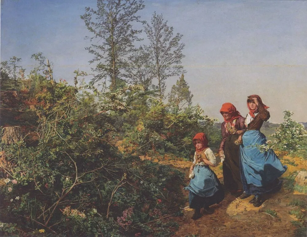 Church attendance in the spring, Ferdinand Georg Waldmüller