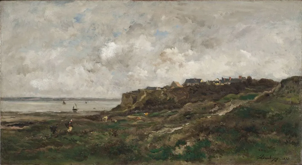 Low Tide at Villerville, Charles-François Daubigny