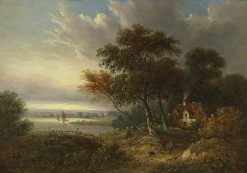 Landscape with Cottage, Samuel David Colkett