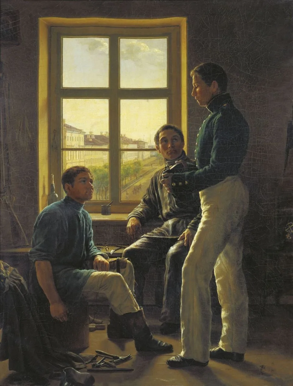 Sailors in a Cobbler’s Shop, Aleksandr Gavrilovich Denisov