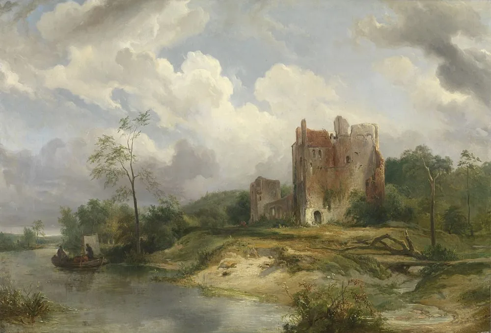 River Landscape with Ruin, Wijnand Nuijen