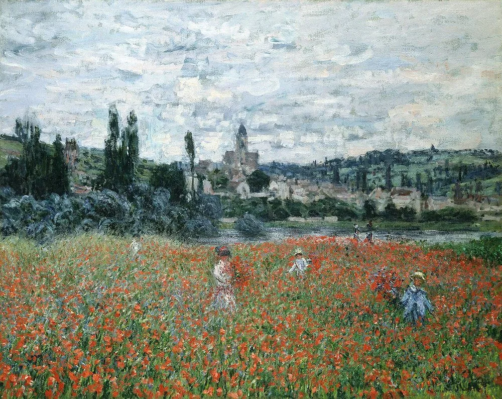 Poppy Field near Vétheuil, Claude Monet