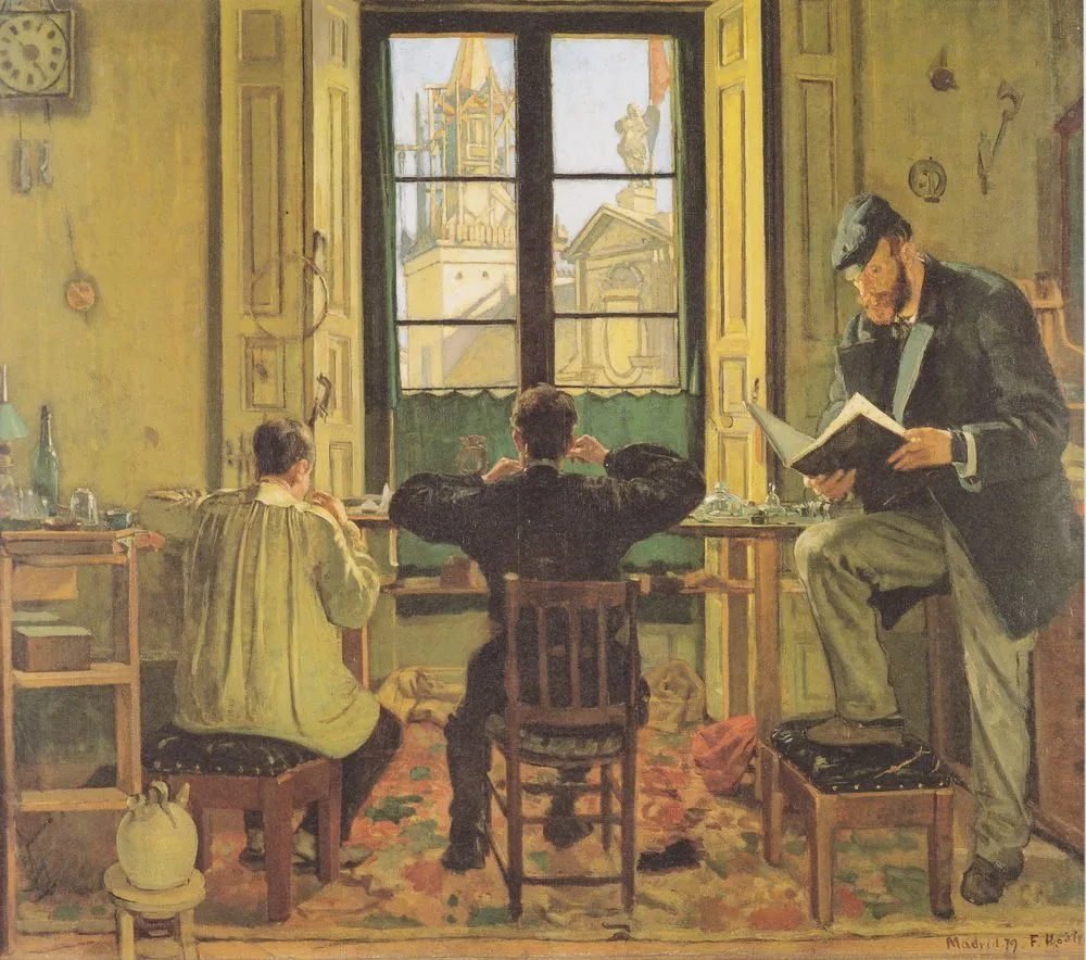 Uhrmacherwerkstätte in Madrid, Ferdinand Hodler