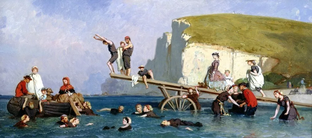 Sea Bathing in Étretat