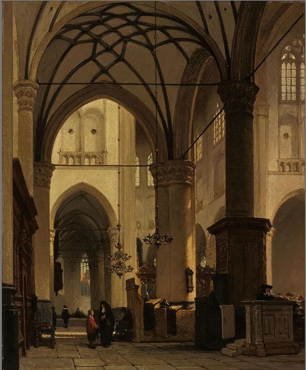 Interior of the Church of St Lawrence in Alkmaar, Johannes Bosboom