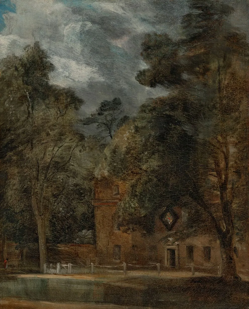 West Lodge, East Bergholt, with a hatchment, John Constable