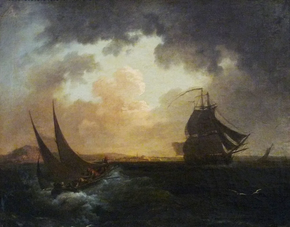 Marine View of Le Havre from the Sea, Philip James de Loutherbourg