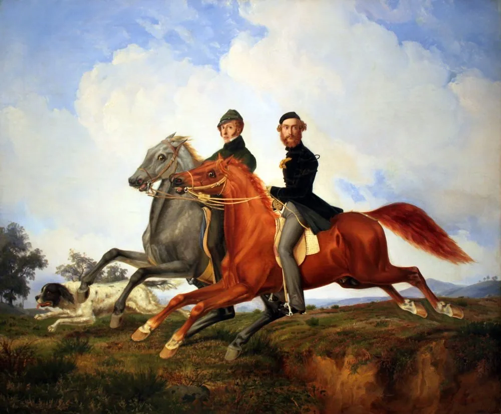 Two Galloping Riders
