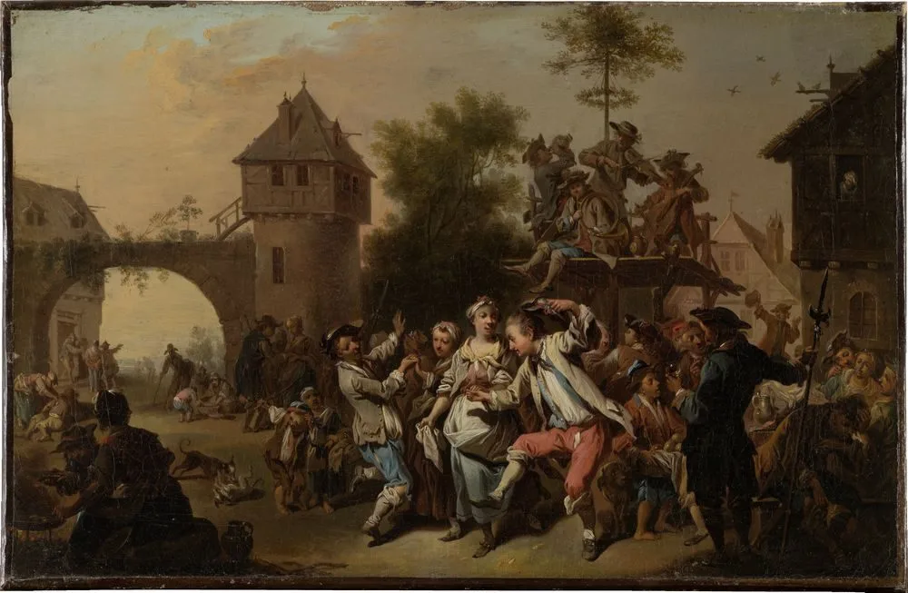 Outdoor Dance in a Village, Johann Conrad Seekatz
