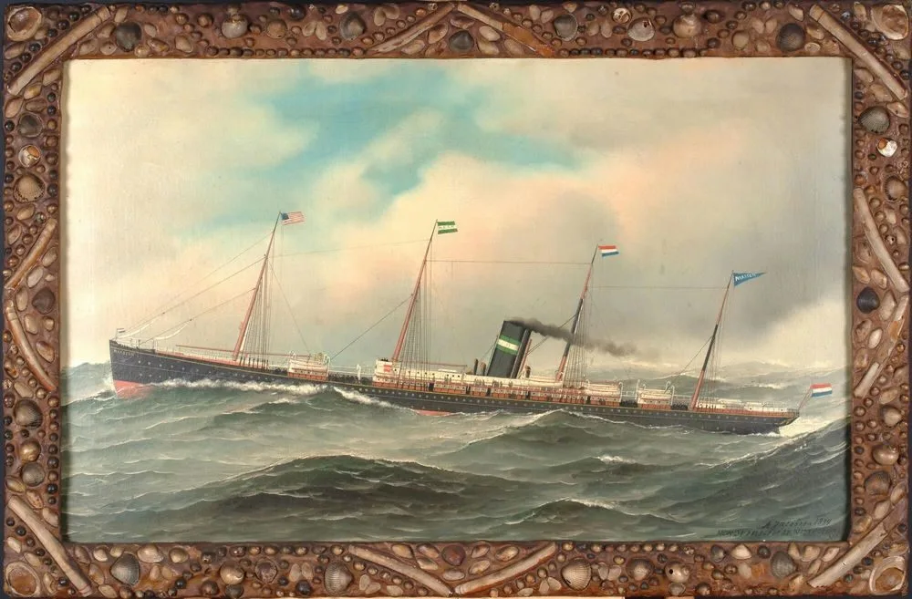 Het passagiersschip ss. Maasdam van de Holland-Amerika Lijn