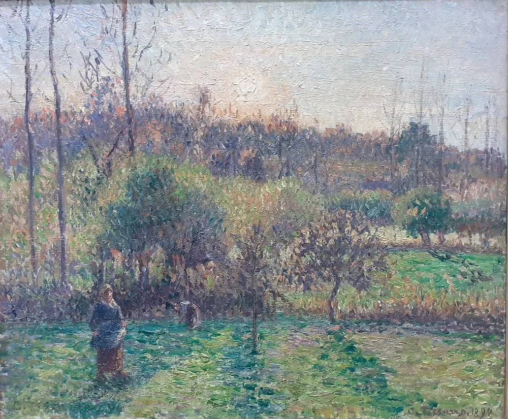 À Eragny, dans mon pré, soleil couchant