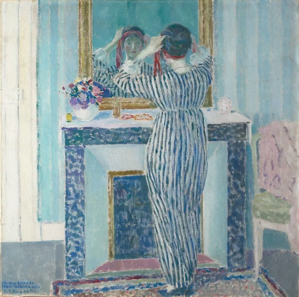 Blue Interior: Giverny (The Red Ribbon), Frederick Carl Frieseke