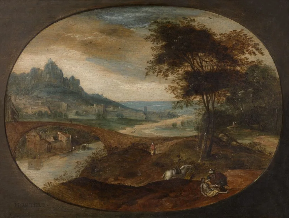 Landscape with the Good Samaritan, Frans Mostaert