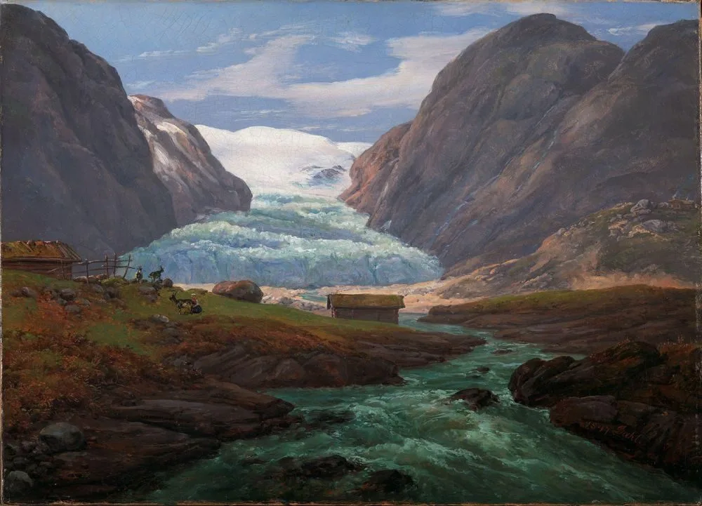 View of Nigardsbreen in Jostedalen, Johan Christian Dahl