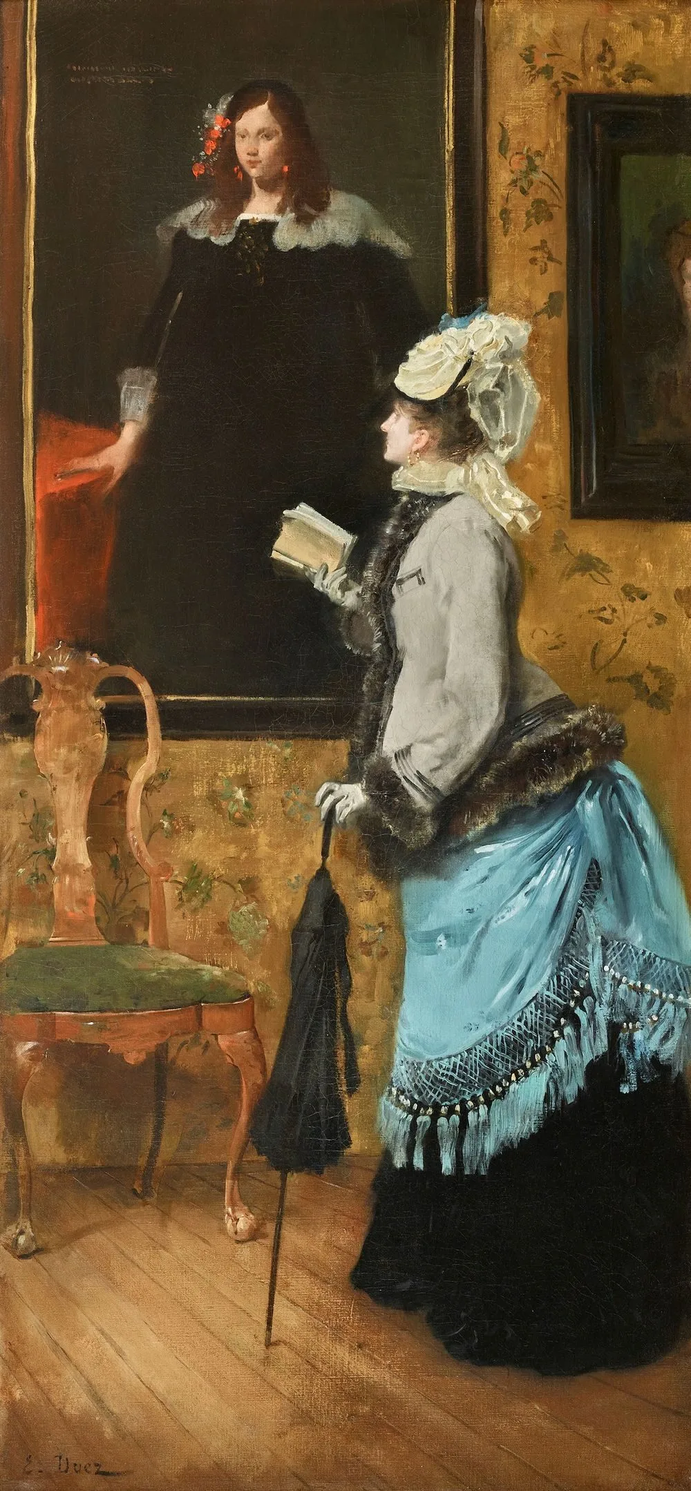 A visit to the Museum, Ernest Ange Duez