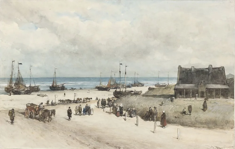 The Beach at Scheveningen, Johannes Bosboom