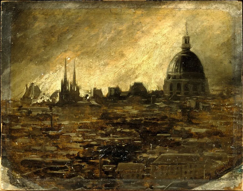 Les incendies de la Commune, le 24 mai 1871, Jules Girardet