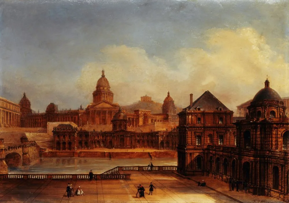 Vue composite des monuments parisiens, Domenico Ferri