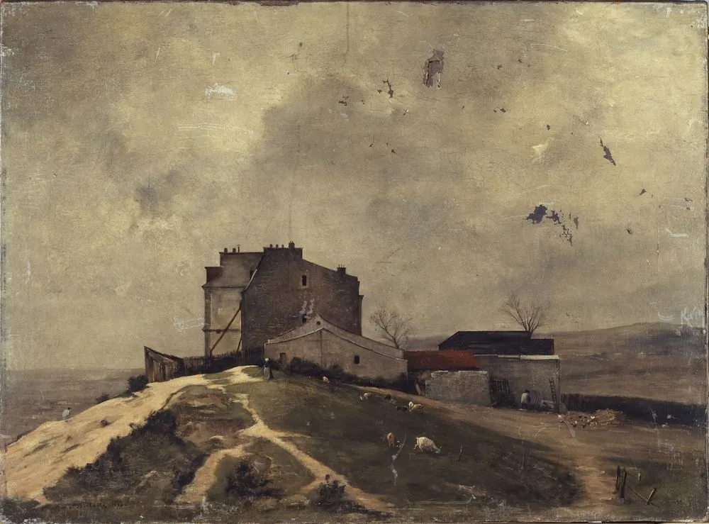 Vue de Montmartre, aux environs du moulin de la Galette