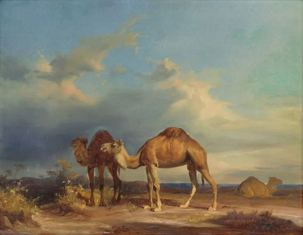 Camels in a Southern Landscape, Károly Markó