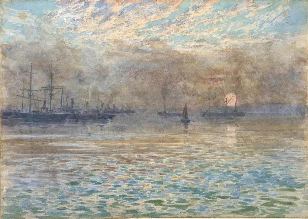 Winter morning, Wellington Harbour, James Nairn