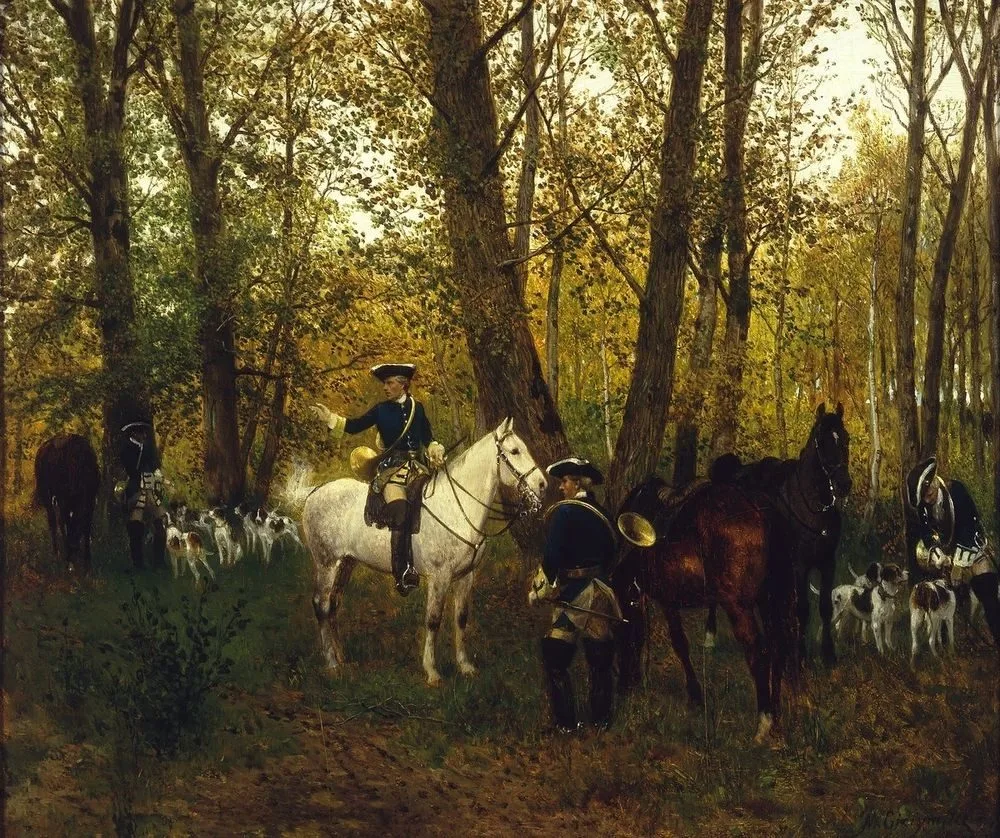Rest during the hunt, Maksymilian Gierymski