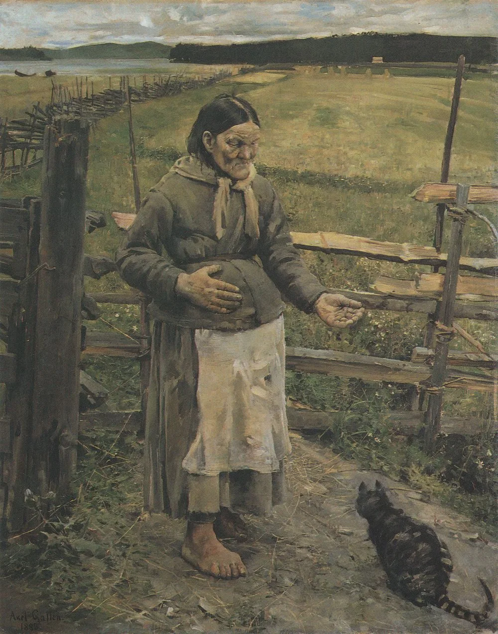 Old Woman With a Cat, Akseli Gallen-Kallela