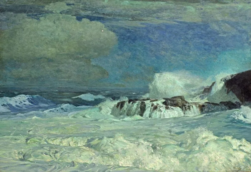 Surf Under Moonlight, Frederick Judd Waugh