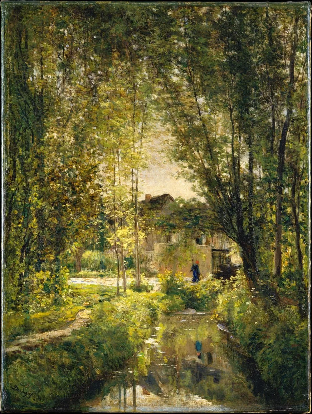 Landscape with a Sunlit Stream, Charles-François Daubigny