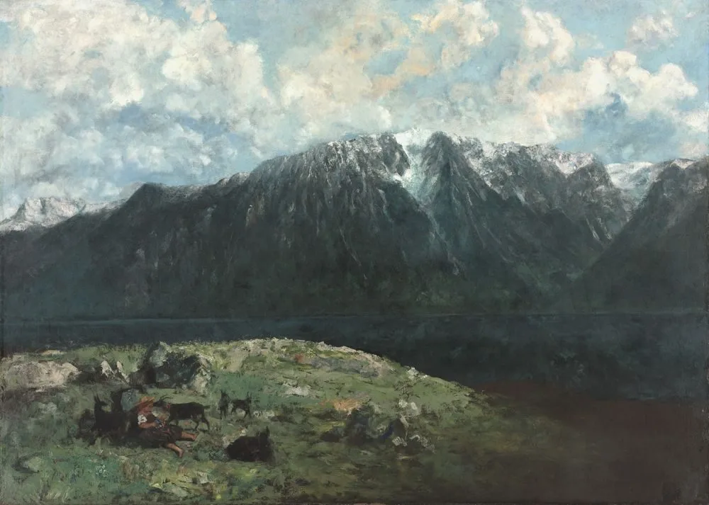 Panoramic View of the Alps, Les Dents du Midi, Gustave Courbet