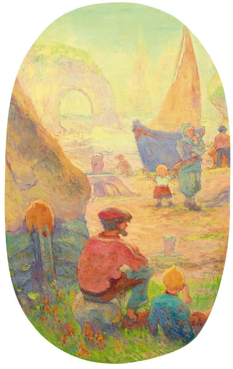 Fishermen in Étretat