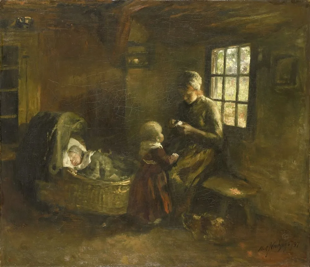 ‘Bij de wieg’, Albert Neuhuys