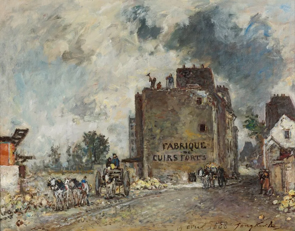 Demolition work in Rue des Franc-Bourgeois St. Marcel, Johan Jongkind