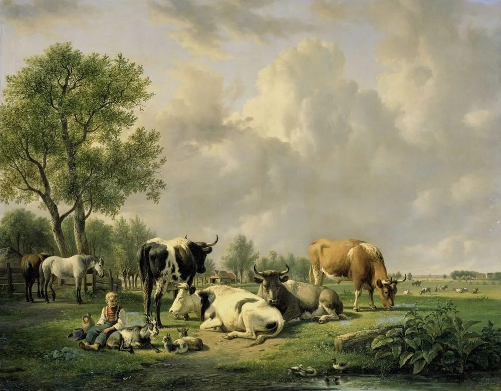 Meadow with Animals, Jan van Ravenswaay