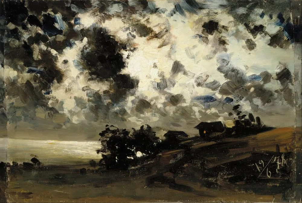Moonlight, study, Fanny Churberg