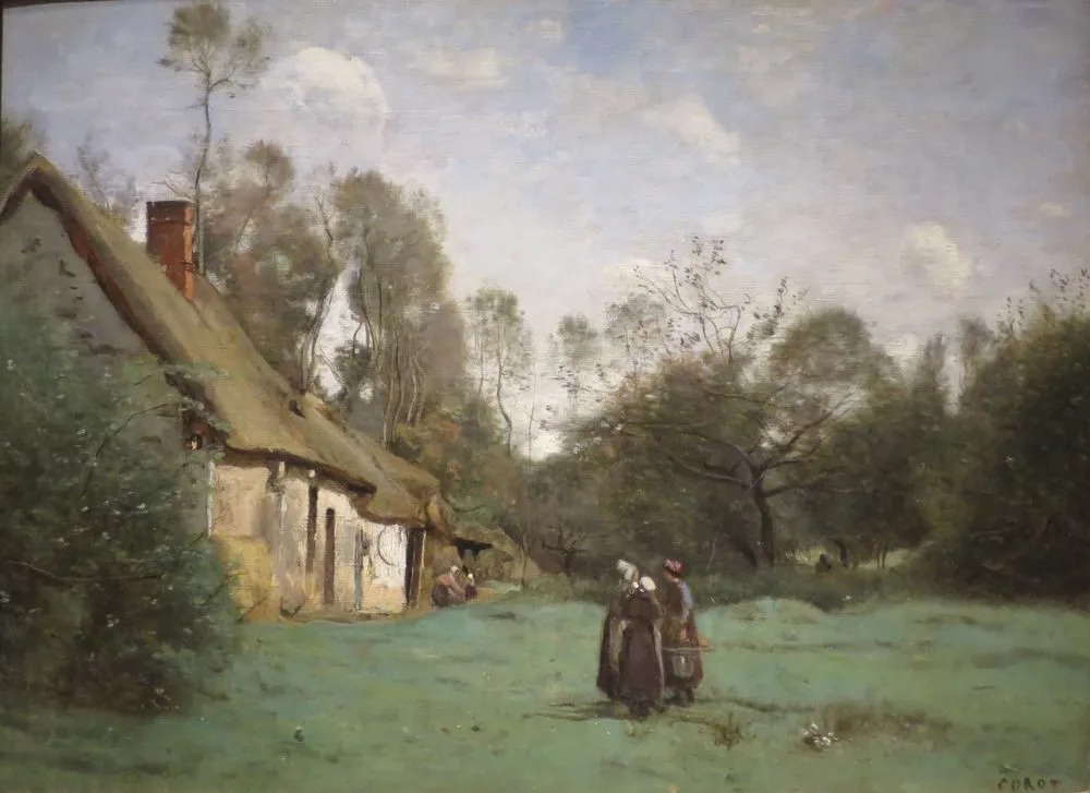 Thatched Cottage in Normandy, Jean-Baptiste Camille Corot
