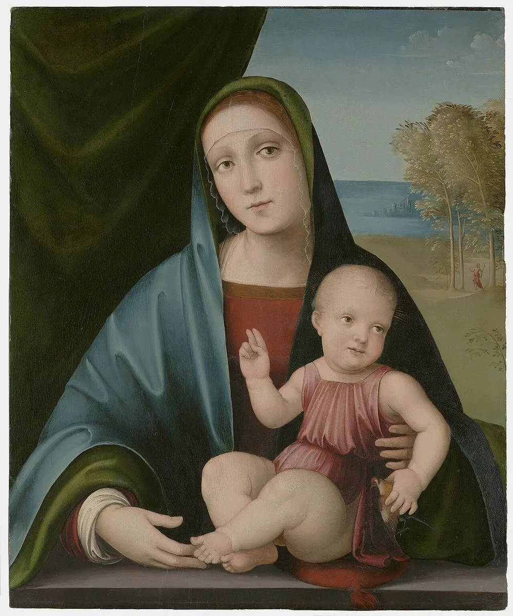 Virgin and Child on a Parapet, Francesco Francia